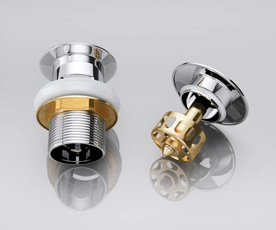 3.2cm Push To Open Bathroom Sink Waste With Overflow