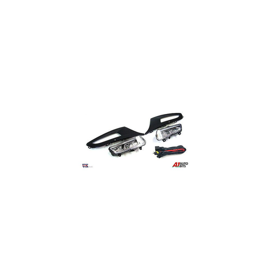 FRONT BUMPER FOG LIGHT GRILL LAMPS L&R FOR VW POLO MK8 6R 09-14 + WIRING KIT SET