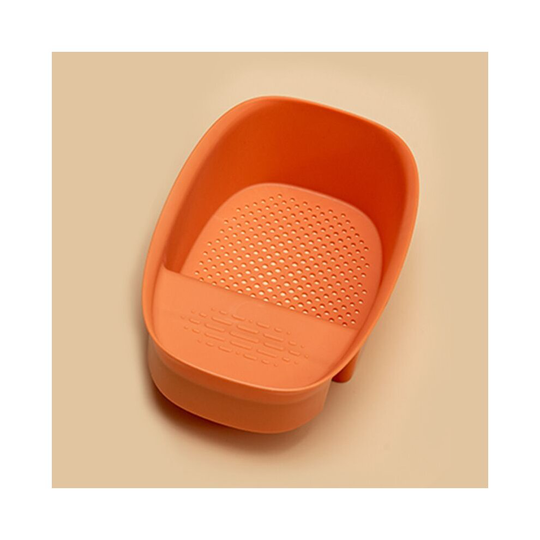 (Orange) Sink Strainer Draining Basket Kitchen Garbage Filter Hanging Storage Rack