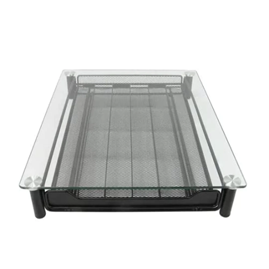 Coffee Pod Drawer With Glass Top, Compatible With Nespresso Pod Coffee Machine Stand & Capsules Holds 60 Pods