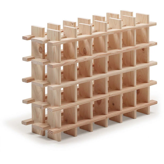 Powell 24 Bottle Wall Mounted Wine Bottle Rack in Brown