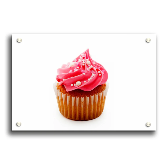 Beautiful Pink Cupcake Pink - Unframed Photograph Print on Acrylic