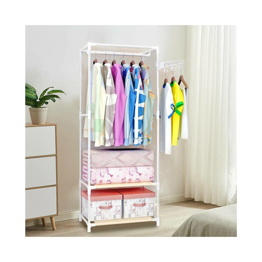 Clothes Rail Bedroom Open Wardrobe Stand Storage Rack Shoe Shelves