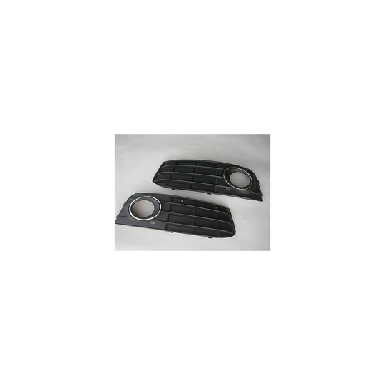 AUDI A4 B8 09-12 FOG GRILLES GRILL WITH CHROME BEZELS LIGHTS LIGHT BUMPER