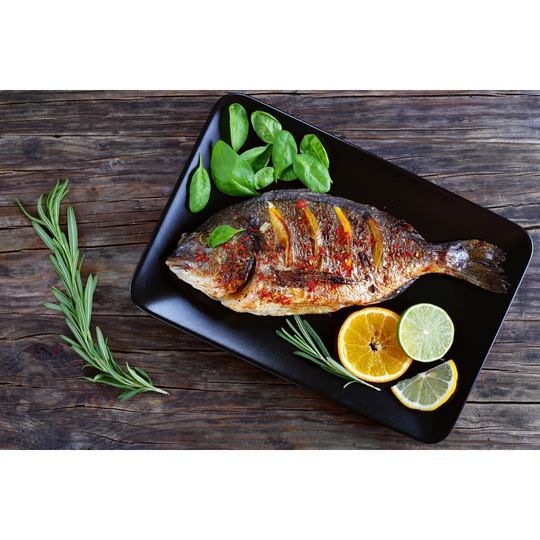Grilled Fish - Wrapped Canvas Photograph