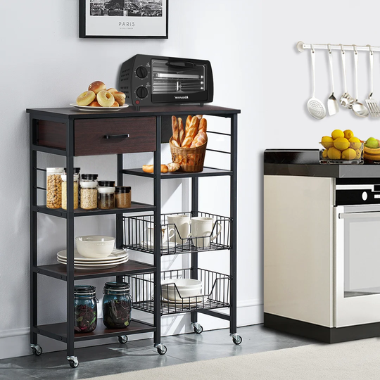 Bridgewater Kitchen Trolley with Manufactured Wood Top