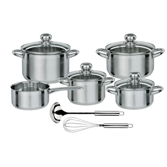 Silver Star 11 Piece Stainless Steel Cookware Set