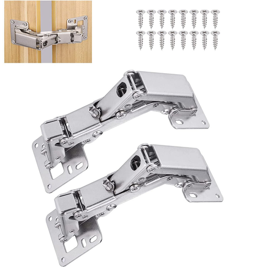 2 PCS Kitchen Cabinet Door Hinges 170 Degree Hinges Soft Close Hinges