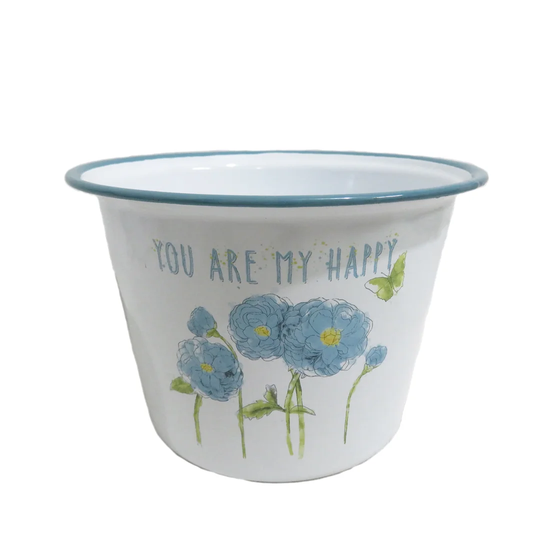 Gleason Floral Enamel Mixing Bowl