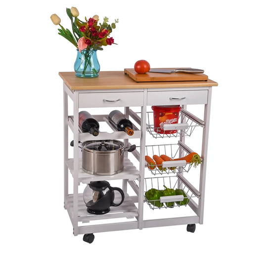 Kitchen Trolley Wood WW-KT01 Grey