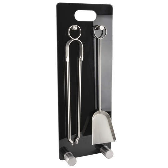 Almeria 5 Piece Glass Fireplace Tool Set