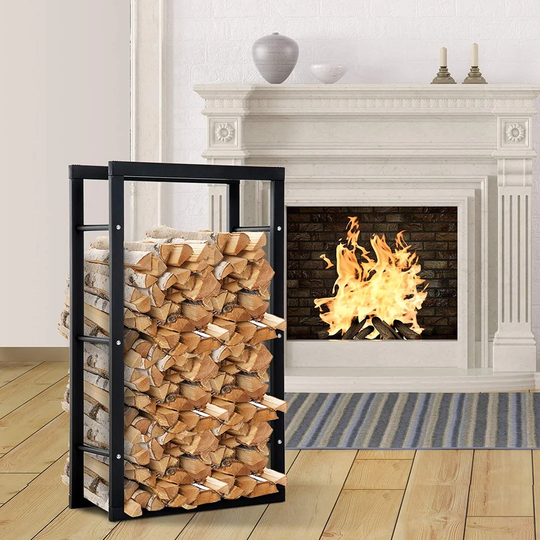 60Cm W x 25Cm D Metal Log Rack