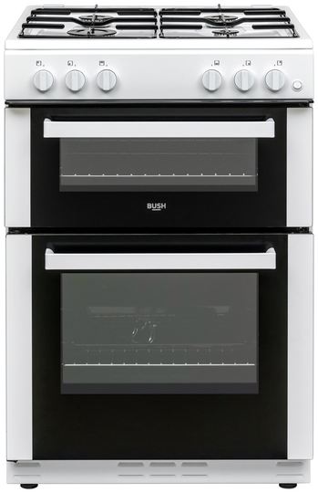 Bush BGC60TWX 60cm Twin Cavity Gas Cooker - White