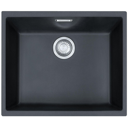 Franke SID 110-50 1.0 Bowl Black Tectonite Undermount Kitchen Sink And Waste Kit