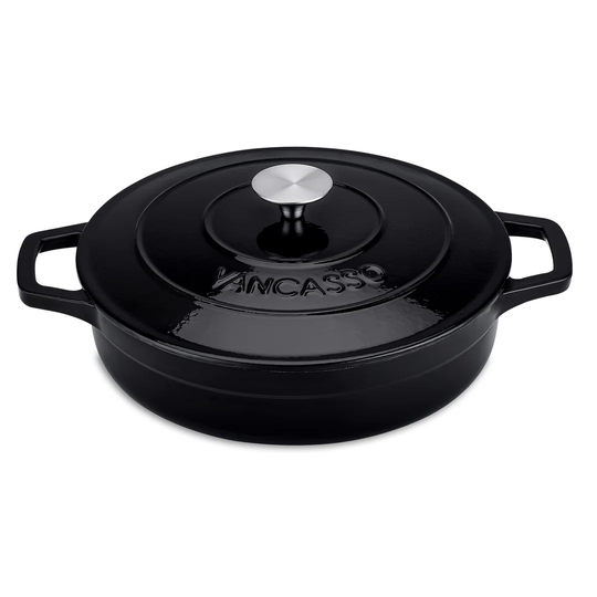 Vancasso 3 l Non-Stick Cast Iron Round Braiser with Lid
