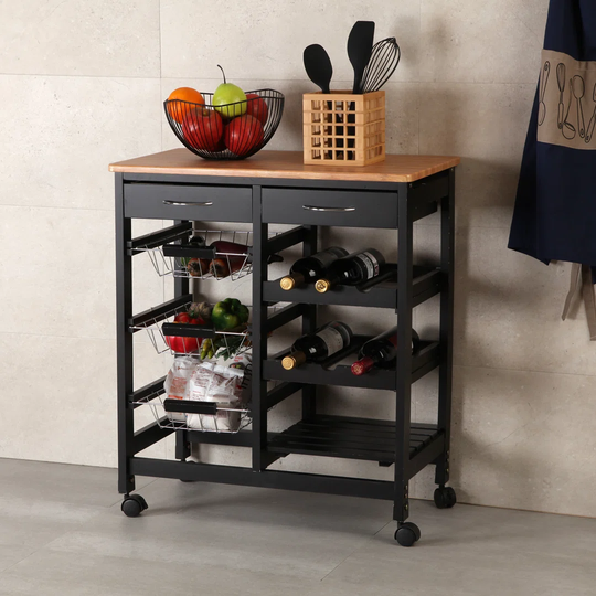 Harley-Scott 66 Cm Kitchen Trolley with Locking Wheels