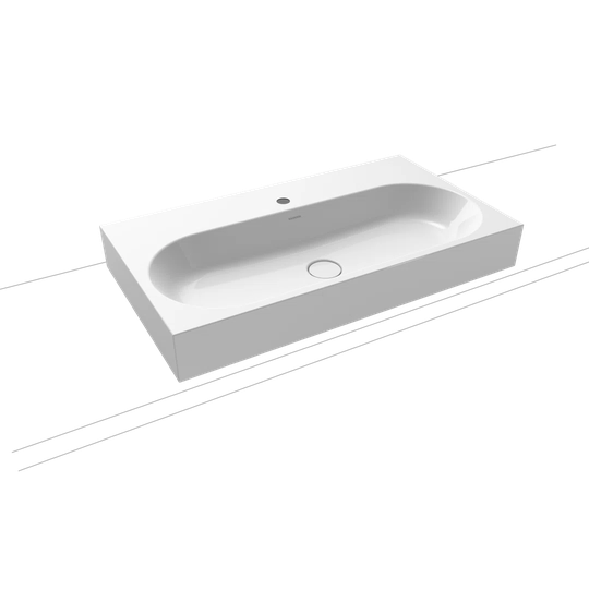 Pergamon Steel Enamel Rectangular Countertop Bathroom Sink