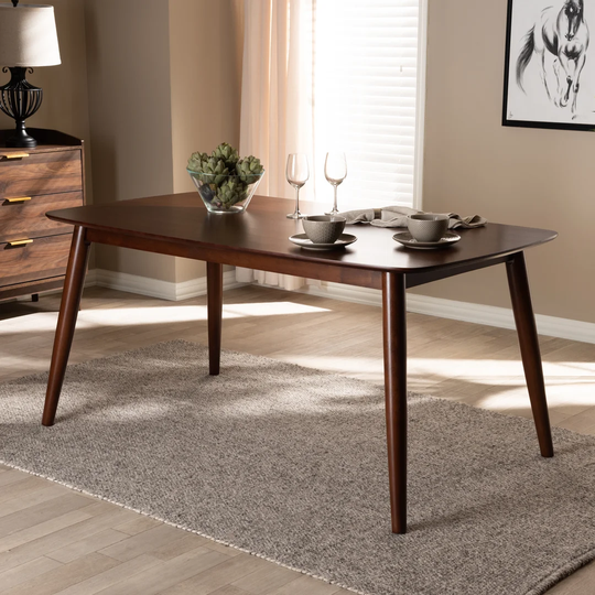 Cybil 89.92 Cm Rubberwood Solid Wood Dining Table
