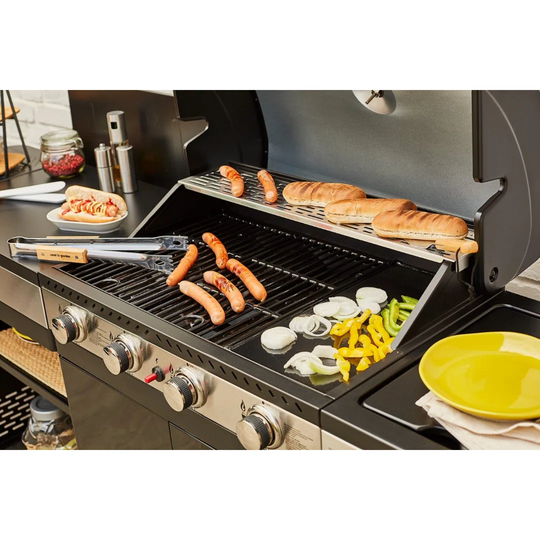 Gas Barbecue - Grill/Plancha - 4 Burners And 1 Side Stove