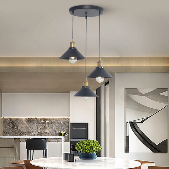 Montpelier 3 - Light Kitchen Island Cone Pendant
