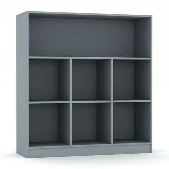 (Grey, Wide) Wooden Bookcases | Tall or Wide Storage Rack Units