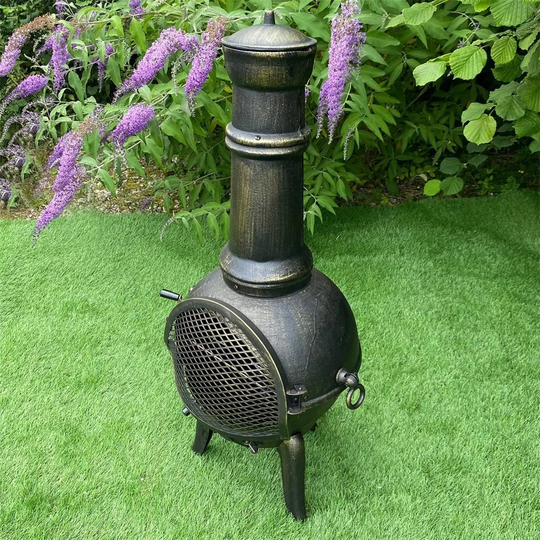 Alleah 110Cm H x 50Cm W Steel Wood Burning Outdoor Fire Pit
