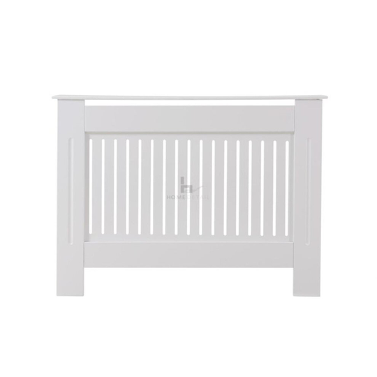 Medium Radiator Cover Wall Cabinet MDF Wood Furniture Vertical Grill Modern, White