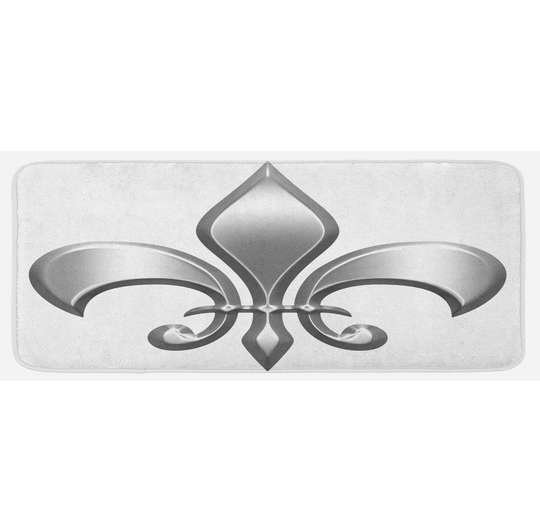 Danna Fleur De Lis Lily Flower Kitchen Mat
