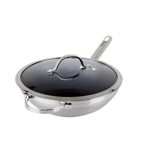 Stainless Steel Wok With Lid