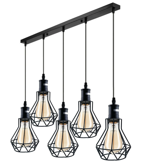 Houstonia 5 - Light Kitchen Island Geometric Pendant