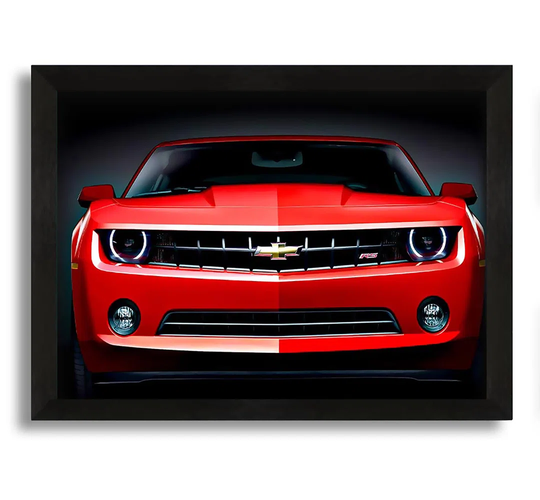 Chevy Camaro Front Grill - Picture Frame Photograph on Canvas