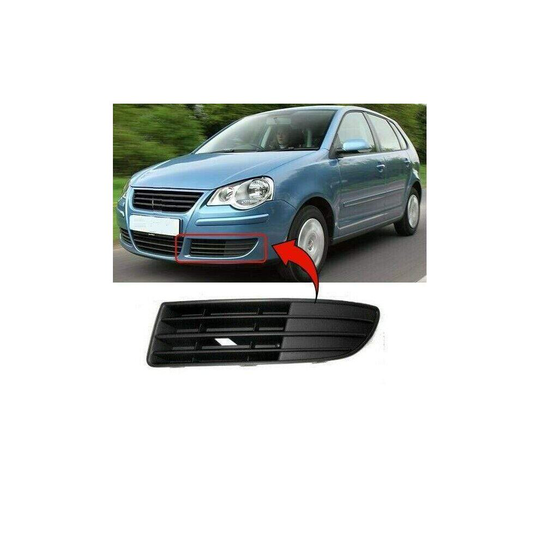 VW Polo 2005-2009 Front Bumper Fog Light Grille Cover Trim Left Passenger Side