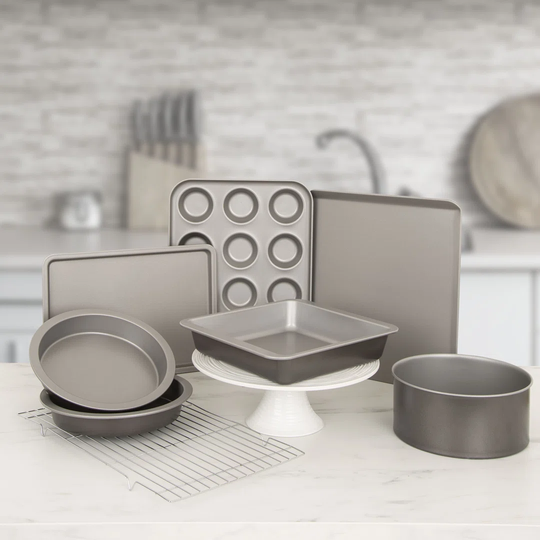 Belfry Kitchen Rawles 8 Piece Non-Stick Steel Bakeware Set