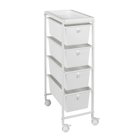 Gala 22.5 Cm Stainless Steel Kitchen Trolley with Locking Wheels