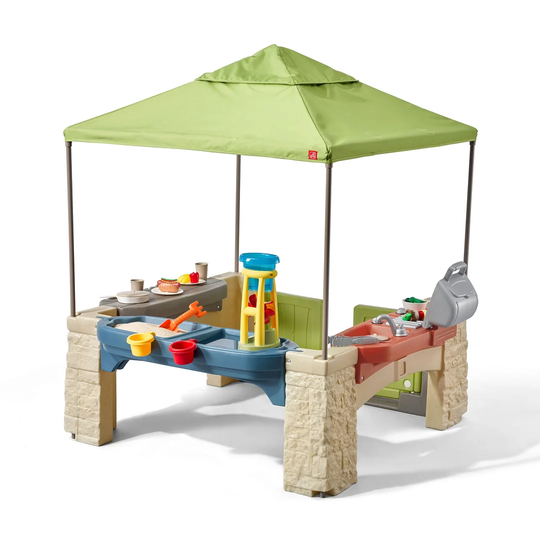 All Around Playtime Patio with Canopy Playhouse