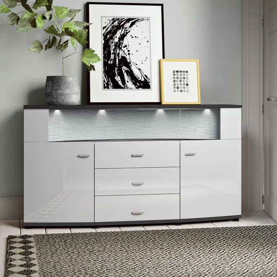 Britley 160Cm Wide 3 Drawer Sideboard