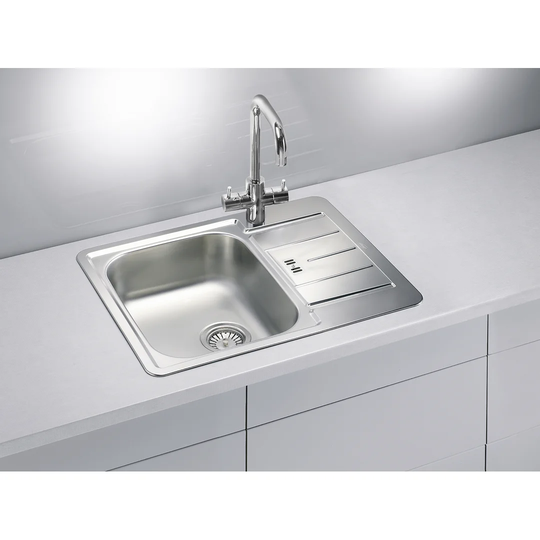 Caden 86cm x 50cm Single Bowl Countertop Kitchen Sink with Tap