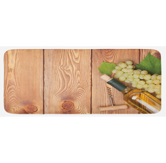 Brynner Winery White Grapes Bottle Kitchen Mat