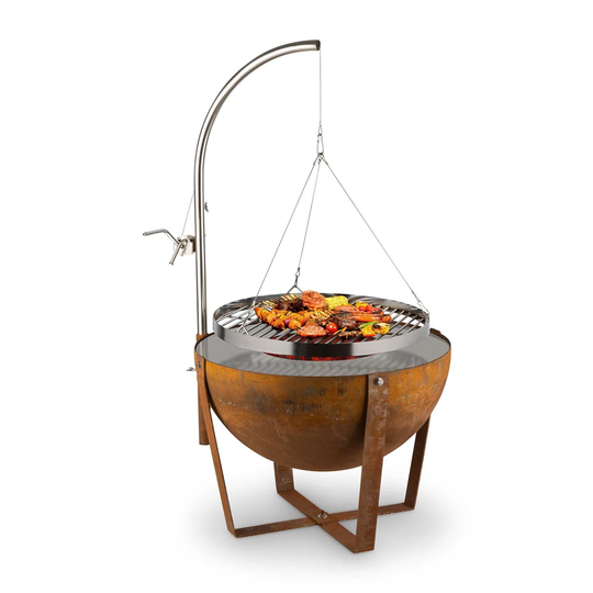 44.5cm H x 60cm W Steel Wood Burning Outdoor Fire Pit