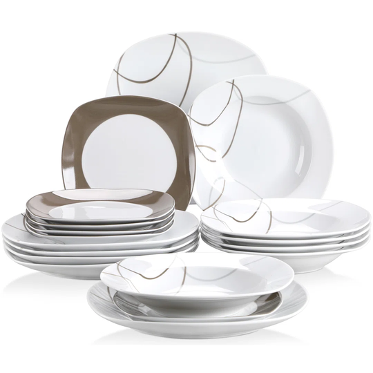 Nikitc 18 Piece Dinnerware Set, Service for 6