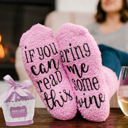Bring Me Wine Slipper Socks