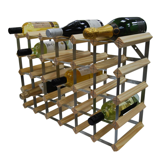 Stonesfield 30 Bottle Floor Wine Bottle Rack in Beige