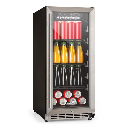Klarstein Freshair 90 Outdoor Fridge, 4 levels, 3 shelves, IP24 UV filter stainless steel
