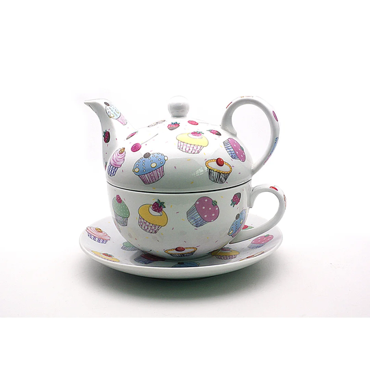 Bundabirg Cupcakes Porcelain China Tea For One Set