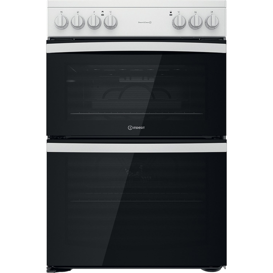 Indesit ID67V9KMW/UK 60cm Double Oven Electric Cooker White