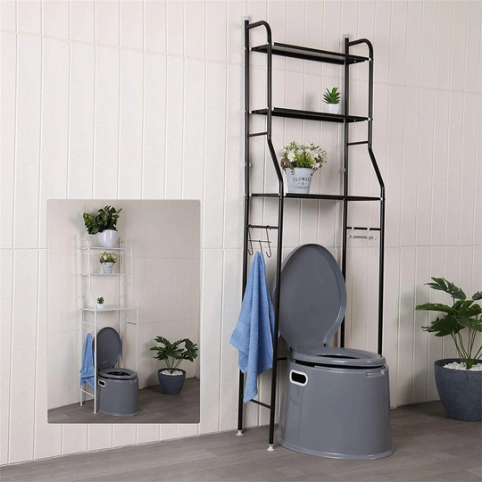 3 Tier Over Toilet Storage Rack Multi-Functional Space Saving Organizer Stand Bathroom Shelf Laundry Shelf Unit Organizer Rack Space Saving Organizer
