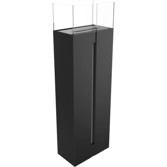 Free Standing Ethanol Fireplace Romeo Black with Glazing