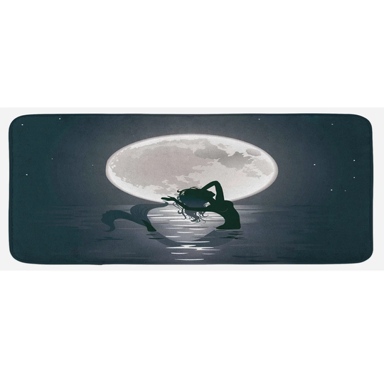 Underwater Kitchen Mat Mermaids At Night