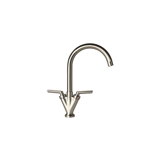 Brushed Nickel 360 Swivel Spout Faucet Kitchen Sink Basin Mono Mixer Tap