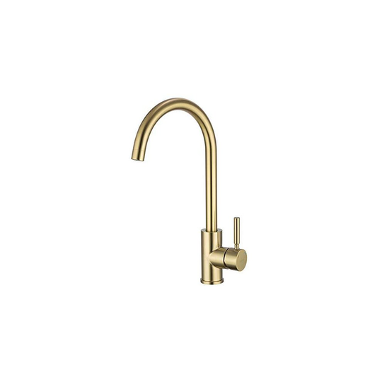 GAPPO Monobloc Kitchen Sink Tap Lead Free 360 Degree Swivel High Arc Single Lever Bar-Pre Bathroom Mixer Tap, Brushed Gold